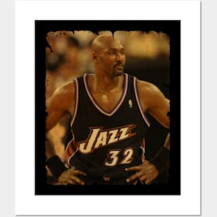 Karl Malone - Vintage Design Of Basketball Posters and Art